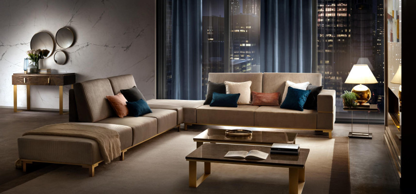 Corner sofa Sofa Couch Textile sofa Living landscape Luxury Furniture L-shape Coffee table 2-piece