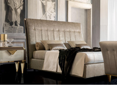 Bed 2x Bedside table 3 pcs. Bedroom Set Designer Luxury Beds Hotel Complete