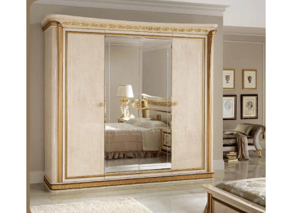 Wardrobe 4 doors antique Baroque Rococo Art Nouveau Furniture Bedroom