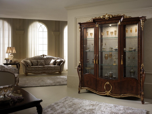 Luxury Display case Living room Furniture Wardrobe Glass Showcases Designer Cabinets Chest of drawers