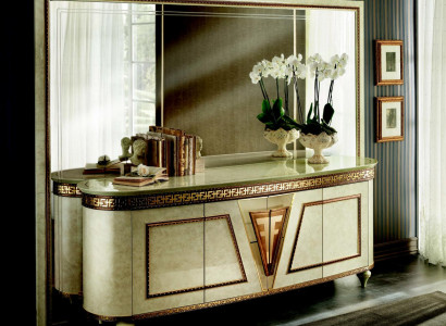 Mirror Chest of drawers Wardrobe Chests of drawers Sideboard Bedroom Set Wood Antique Style 2pcs