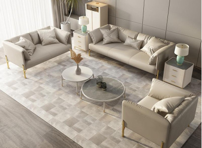 Sofa set 321 Seater Set Design Sofas Couches Leather Upholstery Relax