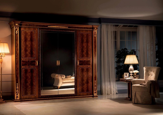 Wardrobe Bedroom Wood Wardrobe Modern Style Luxury Cabinets Classic