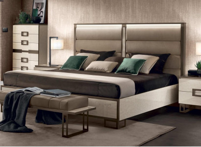 Bed 2x Bedside table 3 pcs. Bedroom Set Design Modern Luxury Beds Furniture new