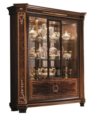 Display case Wardrobe Showcases Living room Show Cabinets Design Rococo Baroque Wood new