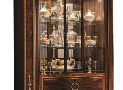 Display case Wardrobe Showcases Living room Show Cabinets Design Rococo Baroque Wood new