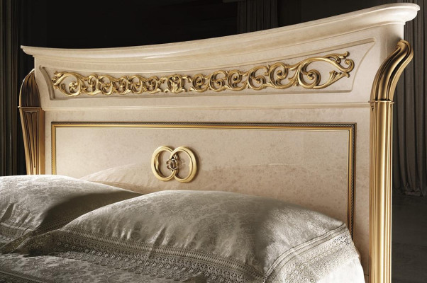 3pcs. Bedroom Set Bed 2x Bedside table Console Double Beds Hotel Upholstery