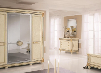 Bedroom Wardrobe 4 door Wood closet Wardrobe Clothes cupboards