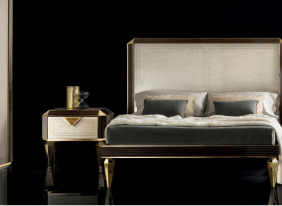 Bed 2x Bedside table 3 pieces. Bedroom Beds luxury 180x200 room arredoclassic