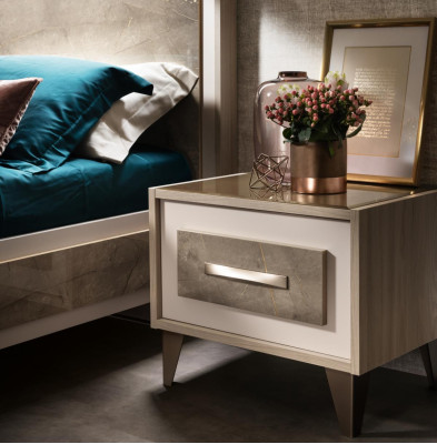Bedroom Sets Bed 2x Bedside table Chest of drawers Mirror arredoclassic 5tlg. set