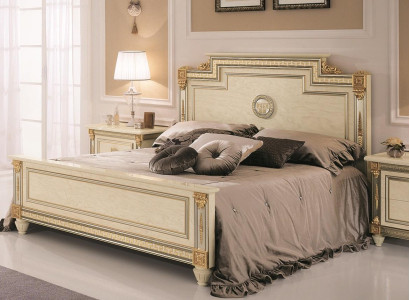 Bed 2x Bedside table Design Bedroom Classic r 3-piece. Luxury Beds Set Furniture