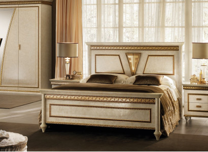 Set 3 pieces Bedroom Suite Bed 2x Bedside table Baroque Italian Furniture new
