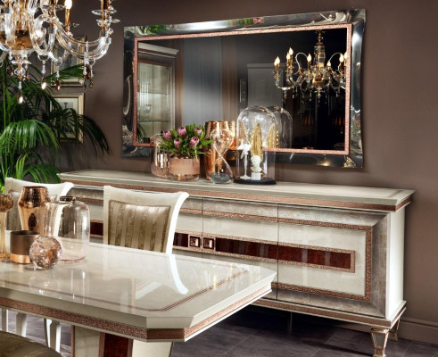 Console Wood Sideboard Console table Mirror Sideboard Wardrobe 2-piece arredoclassic