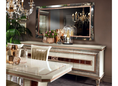 Console Wood Sideboard Console table Mirror Sideboard Wardrobe 2-piece arredoclassic