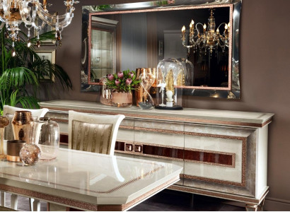 Console Wood Sideboard Console table Mirror Sideboard Wardrobe 2-piece arredoclassic