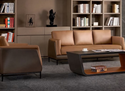 Sofa Sofas Couch Upholstery Leather Modern Three Seater 3 Seater Office Furnishings new