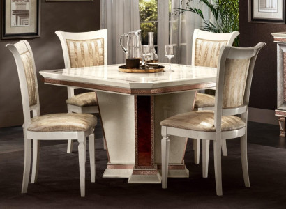 Complete Set Dining table 4x Chairs Dining room Set Ess Group Wood Table Tables 5pcs