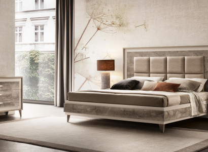 Modern Bedroom Set Bed Bedside table Chest of drawers Mirror new 4pcs. arredoclassic