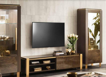 Living room furniture set designer living room sideboard 2x display case 3 pieces.