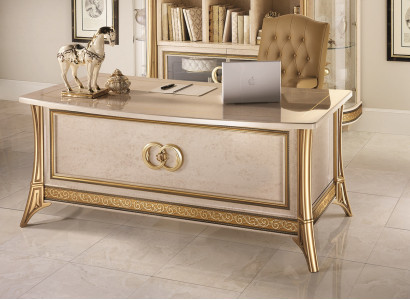 Design Office Desk Table Armchair Furnishings with Chair 2pcs. arredoclassic