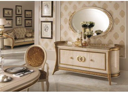Chest of drawers Wood Furniture Baroque with Mirror Luxury Italian Furniture 2-piece Suite new