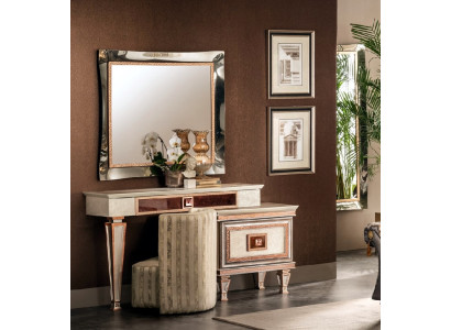 Dressing table Set Cosmetic table Chest of drawers Mirror & Stool arredoclassic 3-piece. new