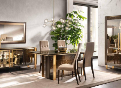 Modern Dining room Table + 6 Chairs Suite Group Italian Style