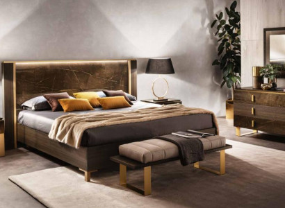Bedroom Set Bed Bedside tables Stool Beds Design Italian Furniture 4 pcs