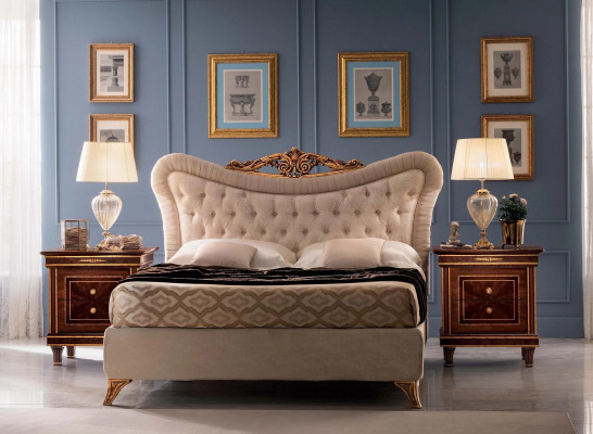 Beds Chesterfield Design Double bed Furniture Upholstery Textile Beige 180x200 Bed