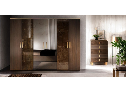 Luxury Clothes Wardrobe Clothes cupboards Designer High Gloss Furniture Living Wood new
