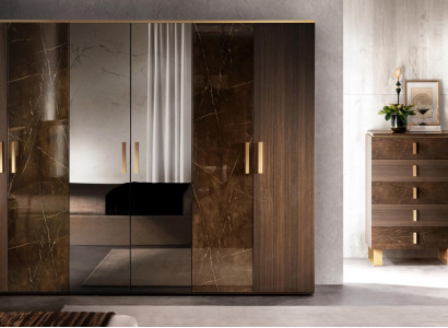 Luxury Clothes Wardrobe Clothes cupboards Designer High Gloss Furniture Living Wood new