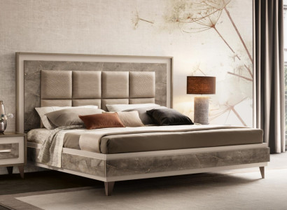 Bedroom 3 pcs. Set Bed 2x Bedside table Console Beds Hotel arredoclassic