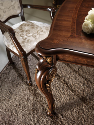 Dining table Table Dining room Tables Wooden table Art Nouveau Antique Style Italy 200cm