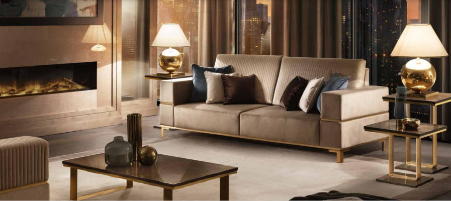 Design Classic Sofa Couch Sofas Upholstery 3 Seater Couches Seat New Three Seater