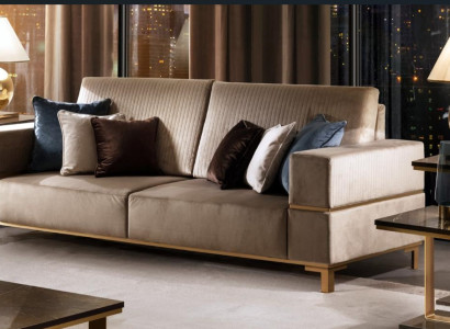 Sofa Three Seater Classic Couch Upholstery 3 Seater Textile Couches Fabric new