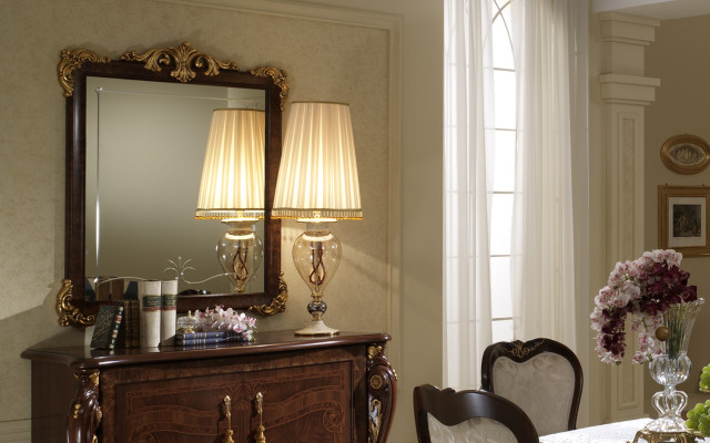 Consoles Table Chest of drawers with Mirror Furniture Luxury Set Console 2pcs. Made in Italy