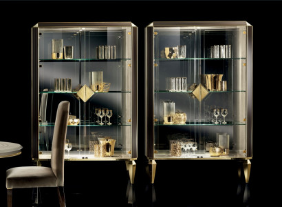 Designer Italian Chic Wood Furniture Modern Style Wardrobe Display case Living room