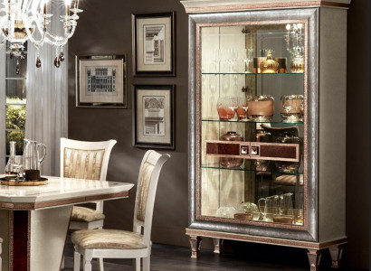 Display case Wardrobe Showcases Living room Show Cabinets Design Baroque Rococo Wood new