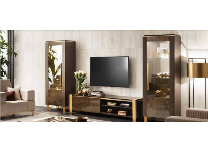 Sideboard Luxury Glass Cabinet Display Case Glass Wardrobe Modern Style Furniture Italian