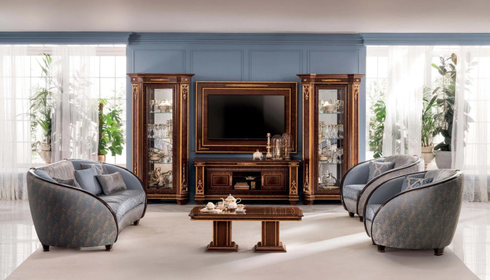 Design Armchair Fabric Couch Sofa Upholstery Sofas Armchair Television 1 Seat arredoclassic