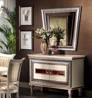Consoles Table Chest of drawers with Mirror Luxury Furniture Set Console 2pcs. Made in Italy