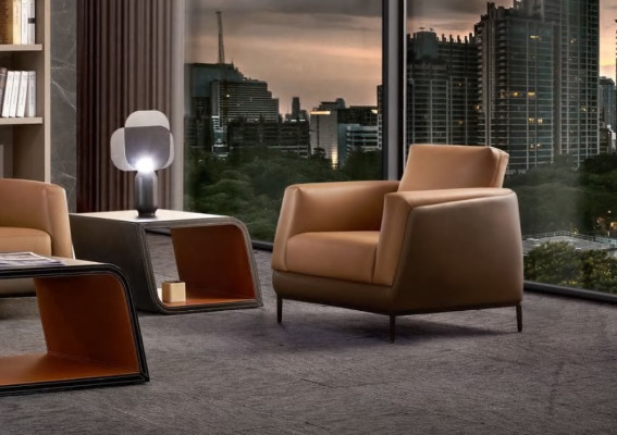 Armchair Leather TV Couch 1 Seater Sofa Relax Luxury Upholstery Couch