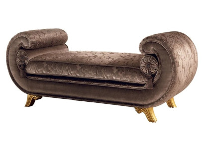 Living room Lounge Furniture Classic Design Sofa Brown Textile Chaise Longue new