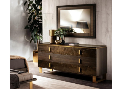 Buffet Sideboard Chest of drawers Mirror Real Handcraft Wood Baroque Rococo Chests of drawers new