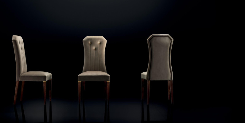 Armchair Chair 1x Dining room TV Lounge Textile Seat Upholstered chair arredoclassic