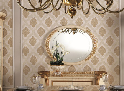 Design Mirror Wall mirror Real Wood Frame Hanging Mirror Luxury Furniture Baroque