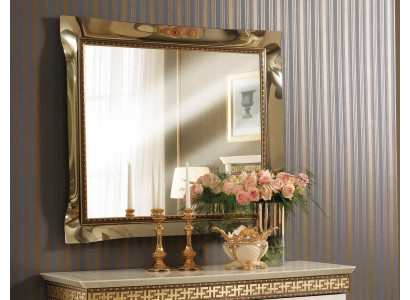 Mirror Wall mirror Baroque Rococo Floorboards Living room Bathroom Wood Glass Design