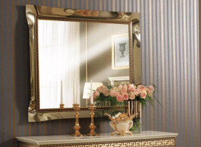 Mirror Wall mirror Baroque Rococo Floorboards Living room Bathroom Wood Glass Design