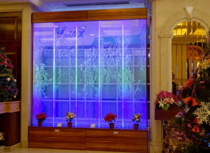 Wall panel water bubbles LED water wall design water wall