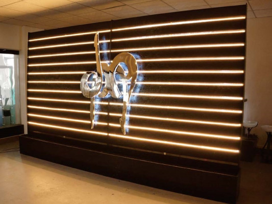 Wall panel water wall LED design walls partition water case